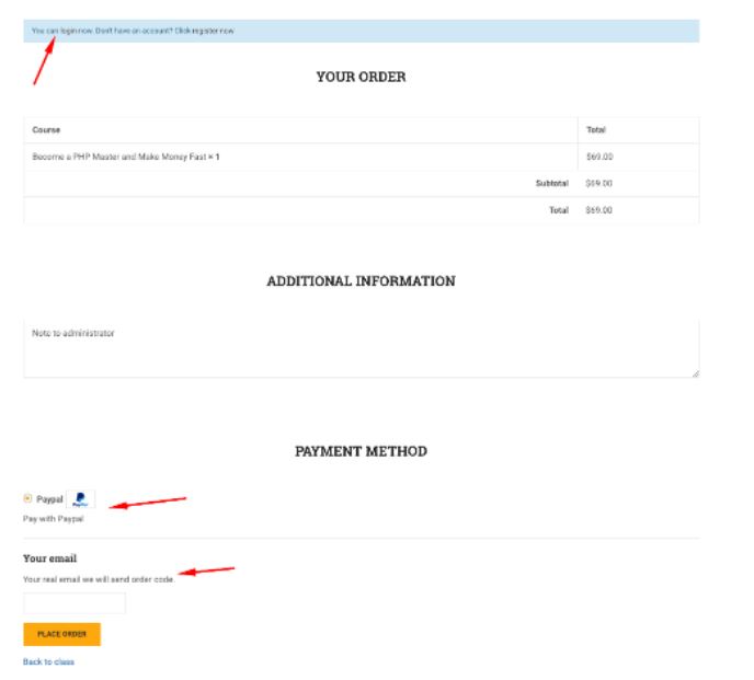 LearnPress WooCommerce Integration 5 paypal payment page