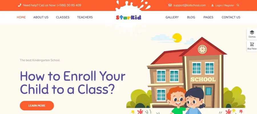 15+ Premium Education WordPress Themes That Will Boost Your Online Learning Business 19 StarKid Premium WordPress Theme